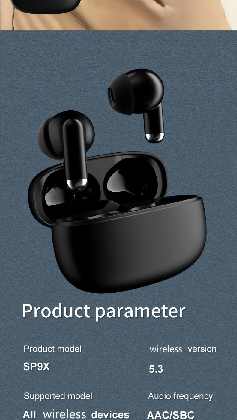 Wireless Headphones, ENC Noise Reduction V5.3 Headphones, 13mm Speaker, 30 Hours Playback Time, Built-in Noise Reduction Microphone, Type-C Fast Charging Box, Stereo for iPhone and for Android, with Digital Display - Image 17