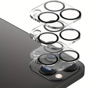 3pcs Full Cover Back Tempered Glass Screen Rear Camera Lens Protector for iPhone 11 12 13 14 15 16 Pro Max Popular