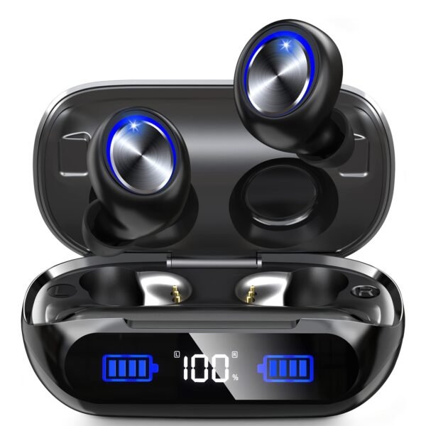 200-Hour Playtime Wireless Earbuds with 1400mAh Charging Case - HD Calls, Deep Bass, ENC Noise Cancellation, IPX7 Waterproof, Touch Control for Running & Workouts, Earbuds Wireless - Image 4