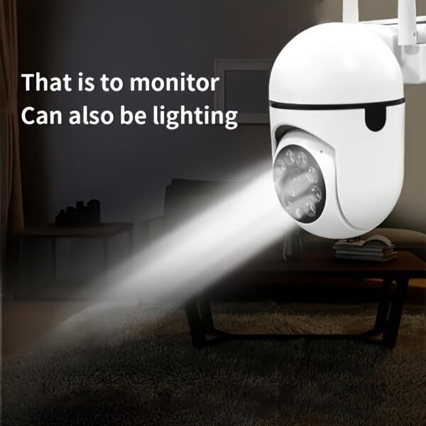 1pc of Wireless 1080P HD Wifi Security Camera, Color Night Vision, Two-Way Audio, 360-Degree Pan/Tilt/Zoom, Motion Tracking And Detection, Suitable for Home Security, Spotlight And Alarm. - Image 6