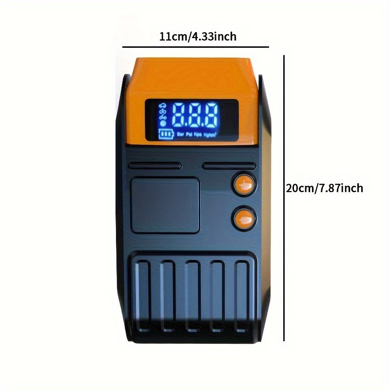1pc 12V Portable Car Jump Starter with Air Pump, 5-in-1 Lithium Battery Booster, 150 PSI Tire Inflator, USB Powered Rechargeable Battery Pack, Emergency Vehicle Power Supply - Image 5