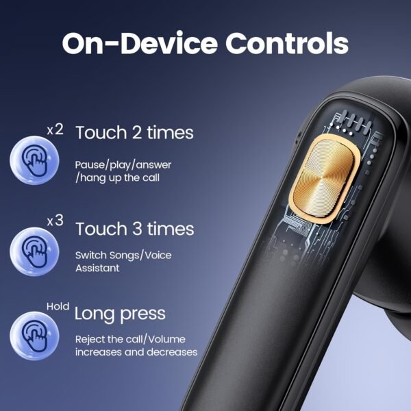 Wireless In-Ear Sports Earbuds with Mic, Noise Cancelling, LED Charging Case, 40H Playtime - Ideal for Running & Workouts - Image 3