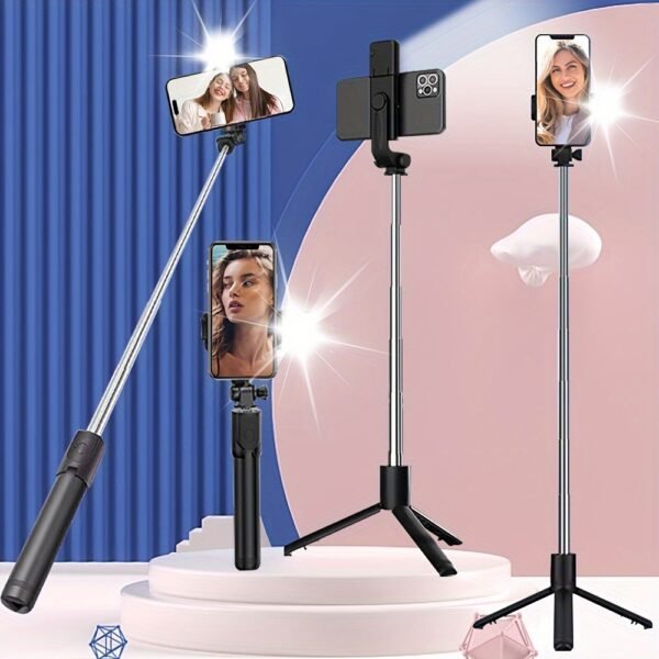 Wireless Selfie Stick Tripod with Integrated Light and Remote Control, 360 Degree Rotating, ABS Material, Rechargeable Lithium Polymer Battery, with USB Charging, for Video and Photography, ≤36V Portable Smartphone Stand - Image 12