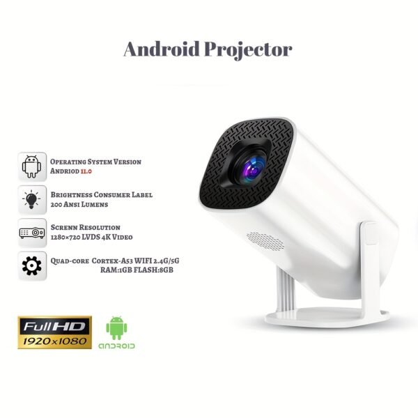 Projector P30 Mini Home Wall Projection 4K Ultra HD Projector Dual WIFI Wireless Portable Projector - Image 12