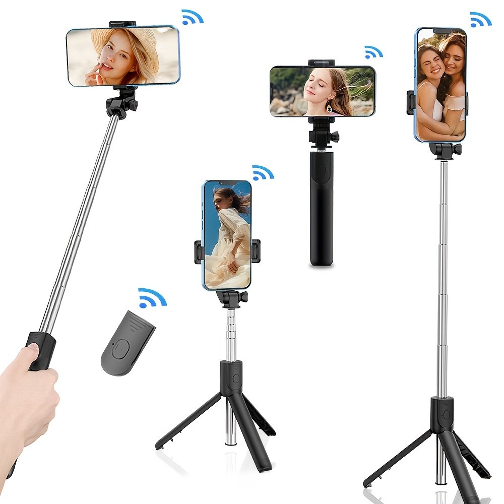 1pc Selfie Stick with Wireless Link Function, 360-degree Rotation, Mobile Phone Tripod, Video Shooting, Anti-slip and Anti-shake, Essential Shooting Tool for Travel - Image 7
