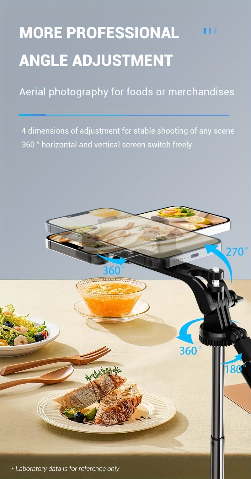 172.72cm Selfie Stick Tripod with Wireless Wireless with Remote Shutter for Android IOS Cell Mobile Phone Gimbal Stabilizer, Travel Tripod Phone holder Compatible with iPhone/Android/GoPro - Image 16