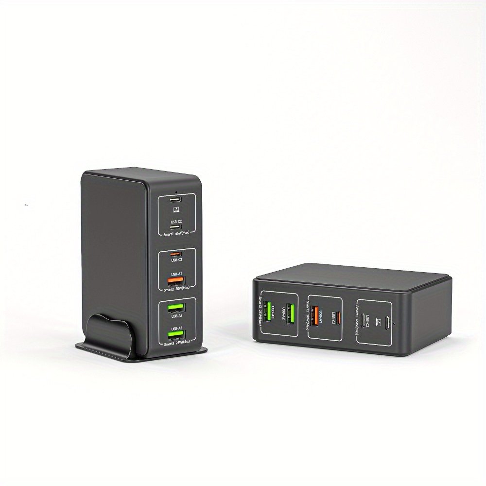 1pc FastChargePro 120W 6-Port USB Charger with 3 USB-C & 3 USB-A Ports, Multi-Device Fast Charging Station, Universal Compatibility, European Plug, 110V/220V Power Supply, for iPhone, iPad & More - Image 11