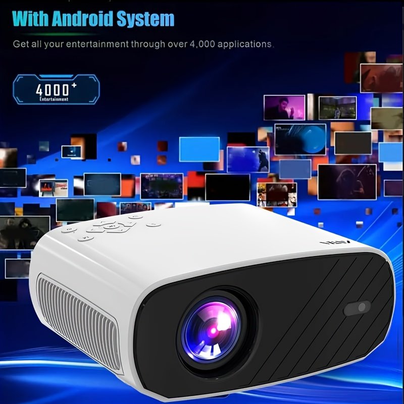 VEXY Android Projector with WIFI Full HD 500 ANSI lumens Home Theater Bedroom Living Room Portable Smart Projector Compatible with HDTV, USB, AV, Fire Stick, PS5, DVD, Laptop, Desktop - Image 8