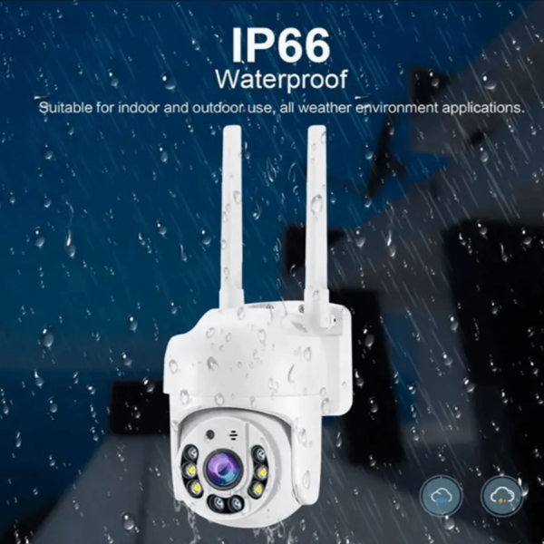 Teruhal Outdoor WiFi Security Camera - Waterproof, Auto-Tracking with 360° Panoramic View, Full Color Day & Night, Human Motion Detection, Two-Way Audio, USB Powered