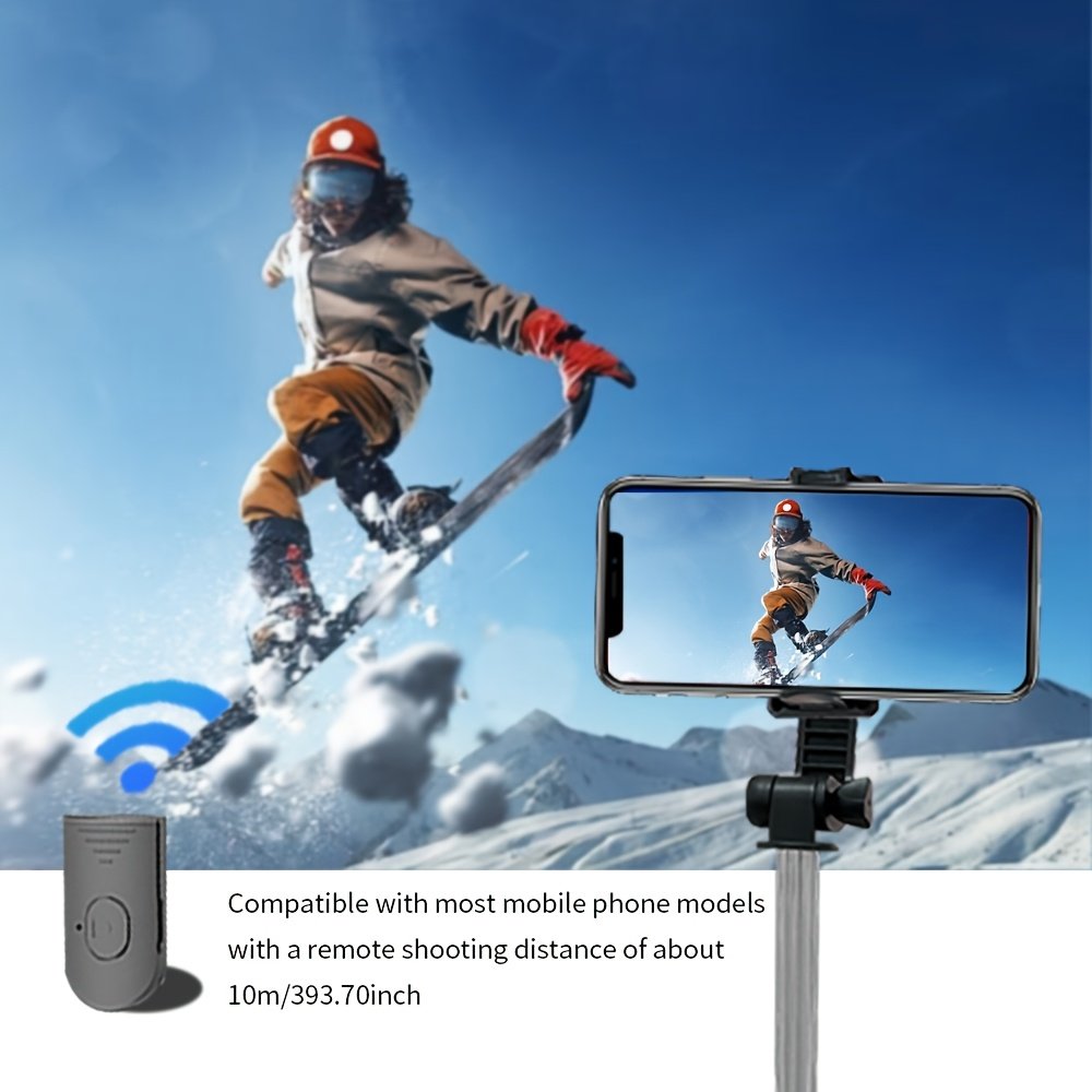 1pc Selfie Stick with Wireless Link Function, 360-degree Rotation, Mobile Phone Tripod, Video Shooting, Anti-slip and Anti-shake, Essential Shooting Tool for Travel - Image 8
