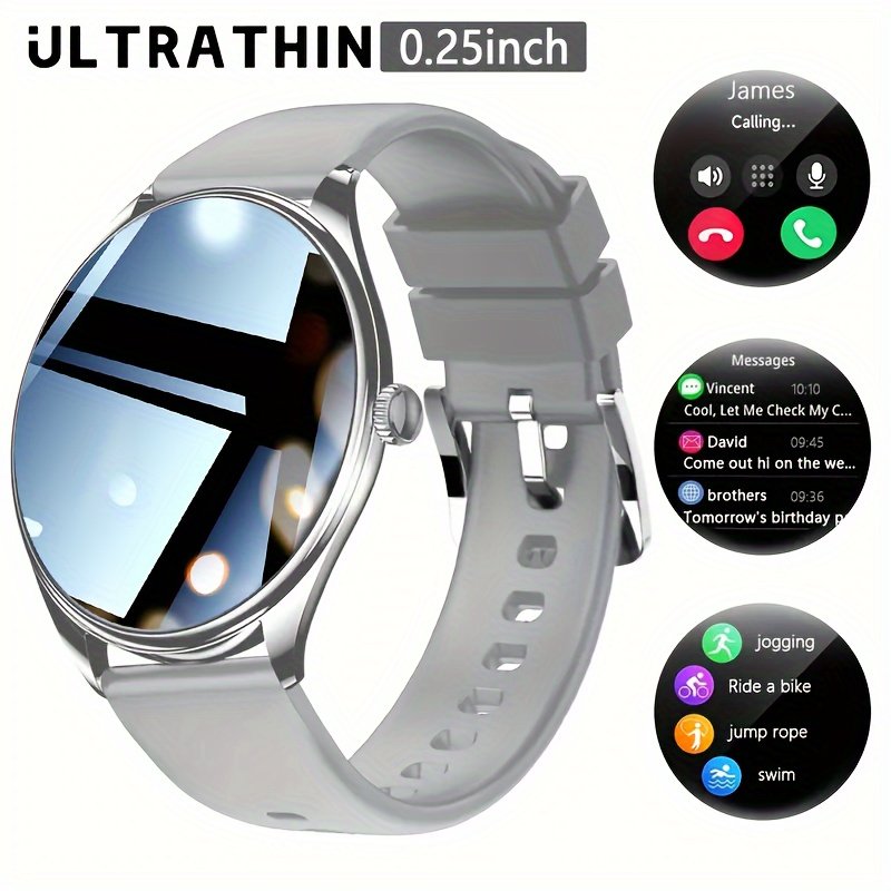 Stylish Ultra-thin Smart Watch Gift For Men And Women, Featuring A 1.43-inch Full Touch Screen, With SMS And Call Functions, Compatible With Android/iPhone, Fitness Activity Tracker Watch, Multiple Sports Modes, Pedometer, Distance, 100+ Sports Modes - Image 5