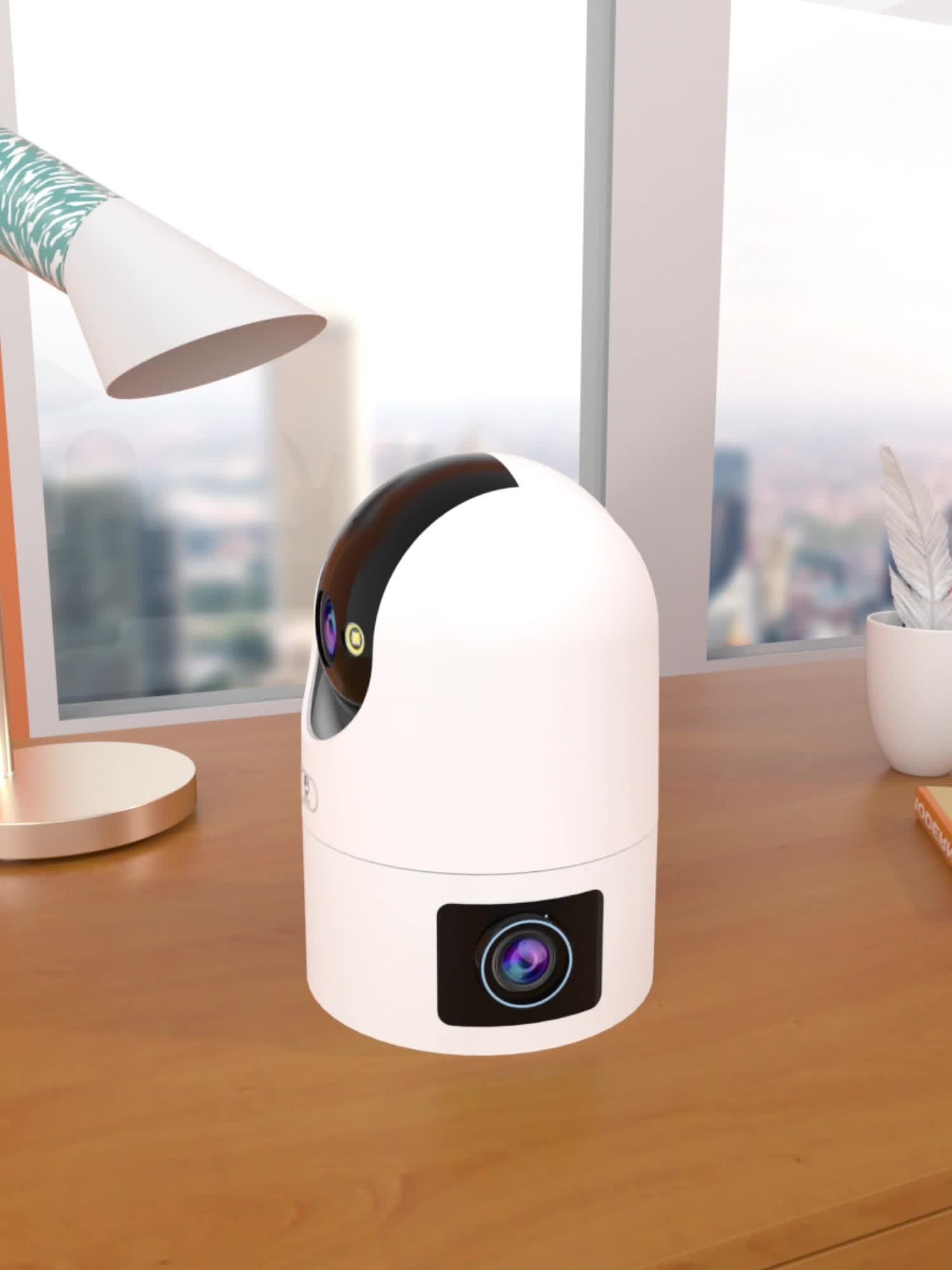 Easy to install ultra HD wireless outdoor surveillance camera, dual lens dual screen, ultra HD color night vision, outdoor waterproof and rain, application control, motion detection, two-way audio, no battery, support 5G network WiFi - Image 8