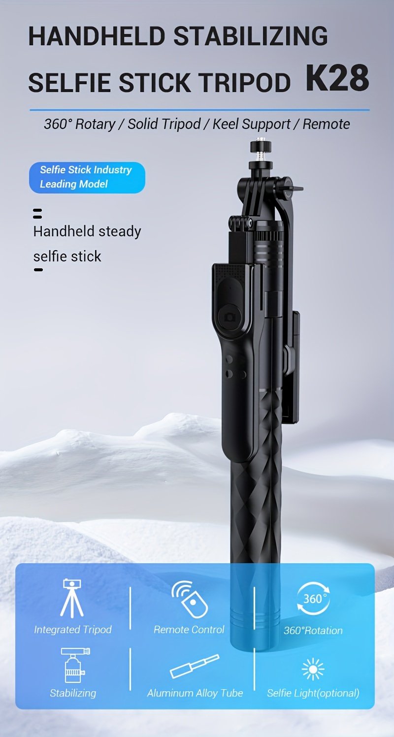172.72cm Selfie Stick Tripod with Wireless Wireless with Remote Shutter for Android IOS Cell Mobile Phone Gimbal Stabilizer, Travel Tripod Phone holder Compatible with iPhone/Android/GoPro - Image 9