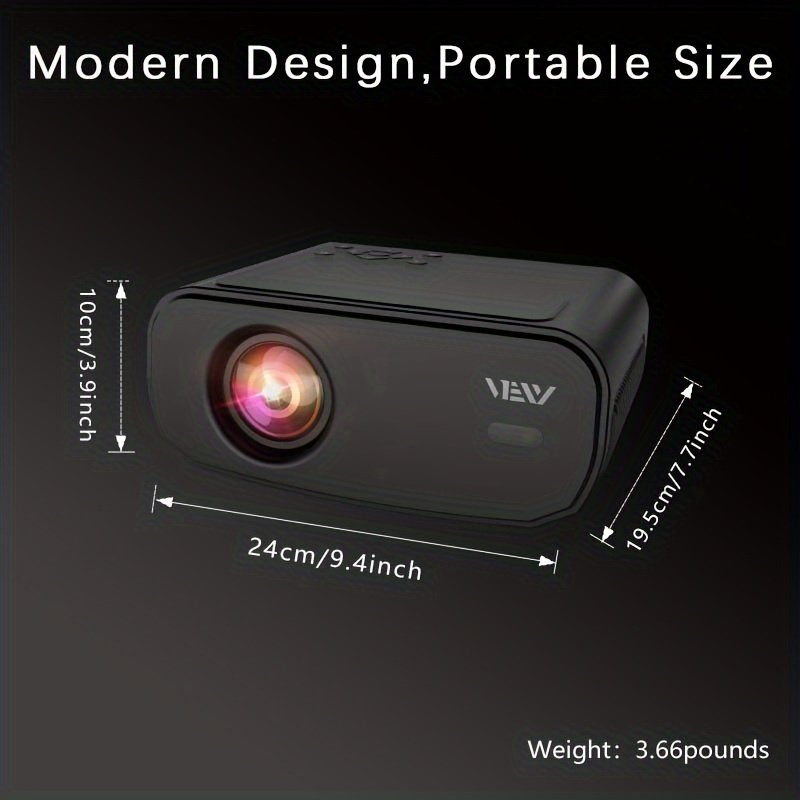 VEXY 1080P Full HD Projector with WiFi 6 and Wireless Two-way, 500ANSI Lumens, Support 4K Decoding, Movie Video Home Theater Projector, Maximum 7.62 meter Display, Electric Focus, Compatible with iOS/Android/TV Stick/HDTV/USB/Laptop/Desktop/Smartphone - Image 2