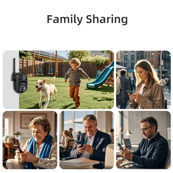 2-Pack 1080P HD Security Cameras with PTZ, Full Color Night Vision, Spotlight, Siren, 2-Way Audio, Motion Tracking, Compatible with Alexa, Wi-Fi Enabled, Wall Mount, USB Powered, Indoor/Outdoor Surveillance System - Image 5