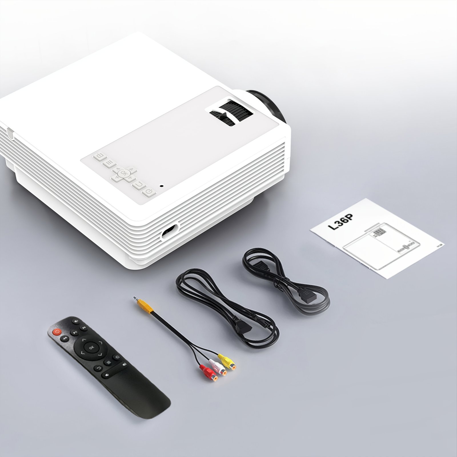 4K Projector with WiFi Portable Native 1080P Projector Outdoor Movie Projectors for Home Cinema Mini Projector Compatible with HDTV, USB, AV, Fire Stick, PS5, Projector for Smartphone Office Electronics Projector - Image 10