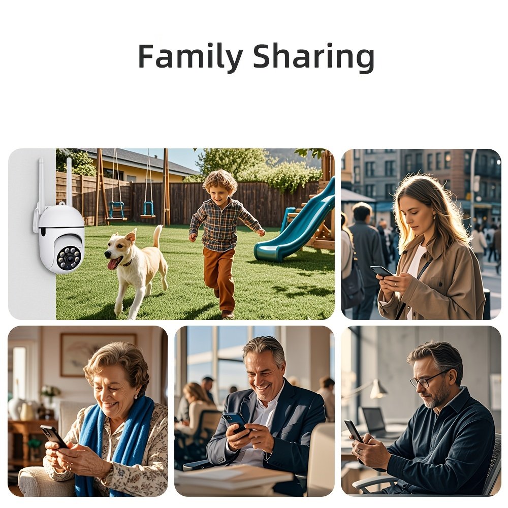 2-Pack 1080P HD Wireless Security Cameras, PTZ with Color Night Vision, Spotlight & Siren, 2-Way Audio, Wall Hanging, Motion Tracking, Compatible with Amazon Alexa, USB Powered, Non-Waterproof, for Home & Outdoor Surveillance - Image 7