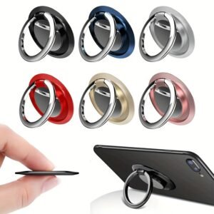 Universal Finger Ring Holder Stand Grip 360 Degree Rotating For Mobile Phone Car Magnetic Mount Phone Back Sticker Pad Bracket