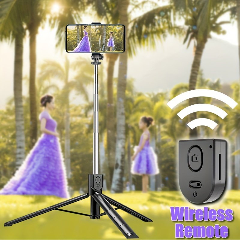 Selfie Stick Tripod 170cm/67inch With Wireless Remote Extendable Portable 360 Degree Rotation Ultra Long For Cell Phone - Image 5