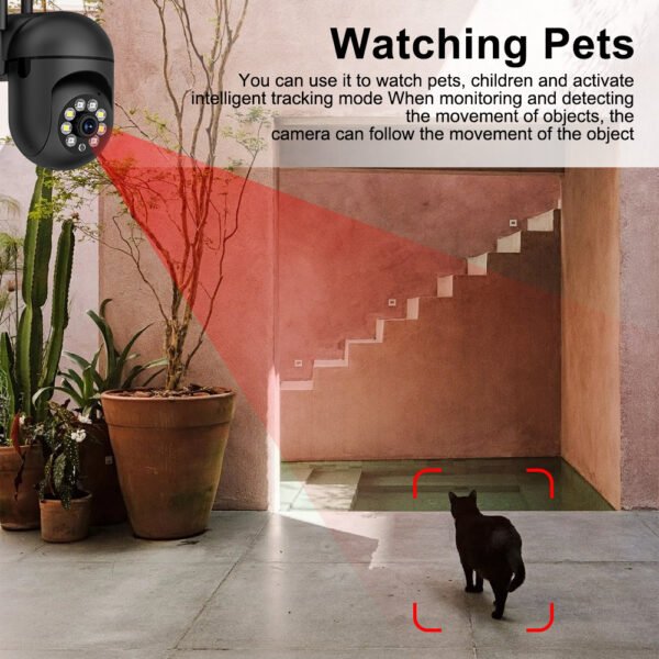 2-Pack WJG 1080p HD Wireless Security Cameras, Dual Interface Viewing, 200W Pixel Lens, Indoor/Outdoor 360° Rotatable, Baby/Pet/Home/Store Cam, 2.4G/5G WiFi, Color Night Vision, Cloud/SD Card Storage, Two-Way Audio, Smart Motion Tracking, USB Powered (No - Image 13