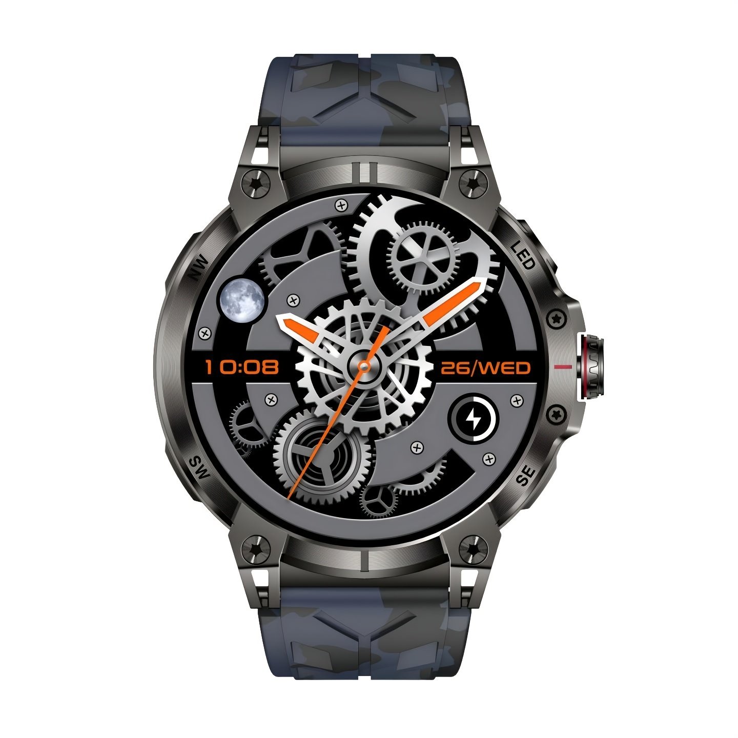 1.85 Inch Large Screen Smart Watch - 55mm - IP68 Waterproof Smart Watch for Men - 760mAh Large Battery - 100+ Sports Modes Activity Tracker - Wireless Calling and Answering - Sports Bracelet with LED Light - Compatible with Android/iPhone - Gift for Men - Image 7