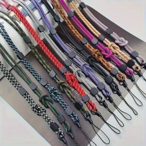 Two-in-one Simple Polyester Lanyard and Mobile Phone Wristband - Durable and Versatile Accessory
