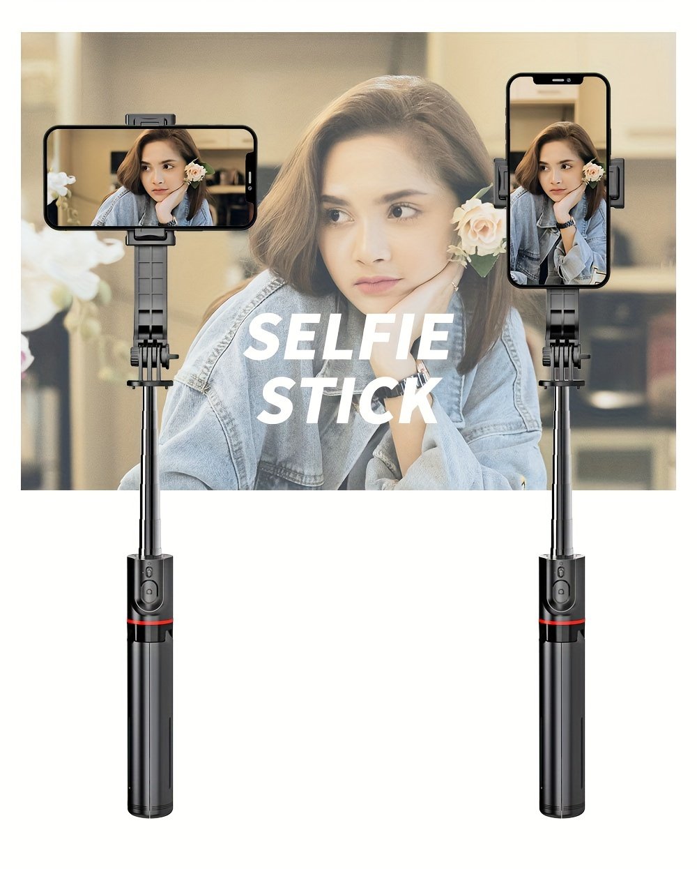 SelfieShow Portable 44-inch Selfie Stick with Wireless Remote, Extendable Smartphone Tripod Stand, 360-Degree Rotation, Compatible with iPhone 13/12/11 Pro/Xs Max/Xr/X/8/7/6 Plus, Android Samsung Phones, Ideal for Christmas, Halloween, Birthday Gifts, Pho - Image 16