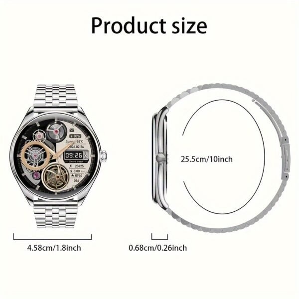 Stylish Ultra-thin Smart Watch Gift For Men And Women, Featuring A 1.43-inch Full Touch Screen, With SMS And Call Functions, Compatible With Android/iPhone, Fitness Activity Tracker Watch, Multiple Sports Modes, Pedometer, Distance, 100+ Sports Modes - Image 3