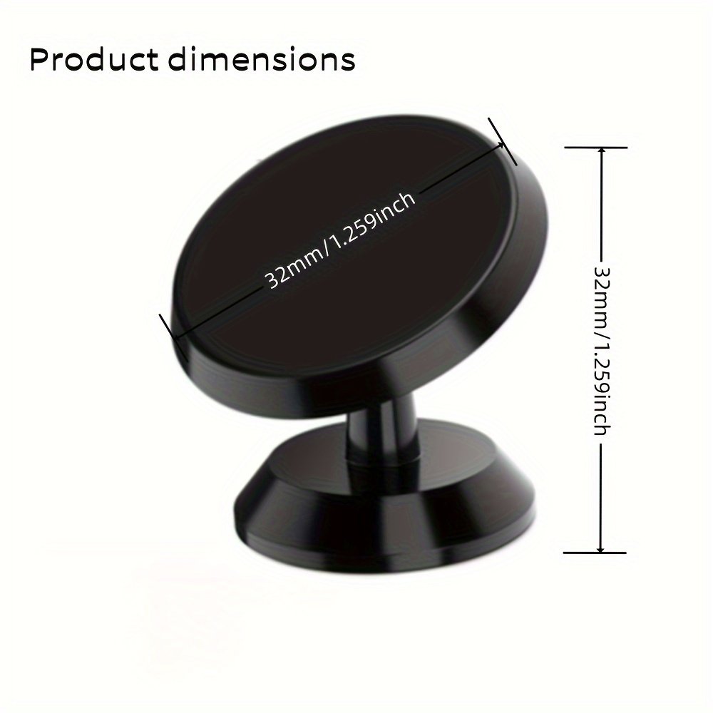 Universal Aluminum Alloy Car Phone Holder, 360 Degree Rotation, Strong Magnetic Mount, Durable Auto Dashboard Accessory - Image 5