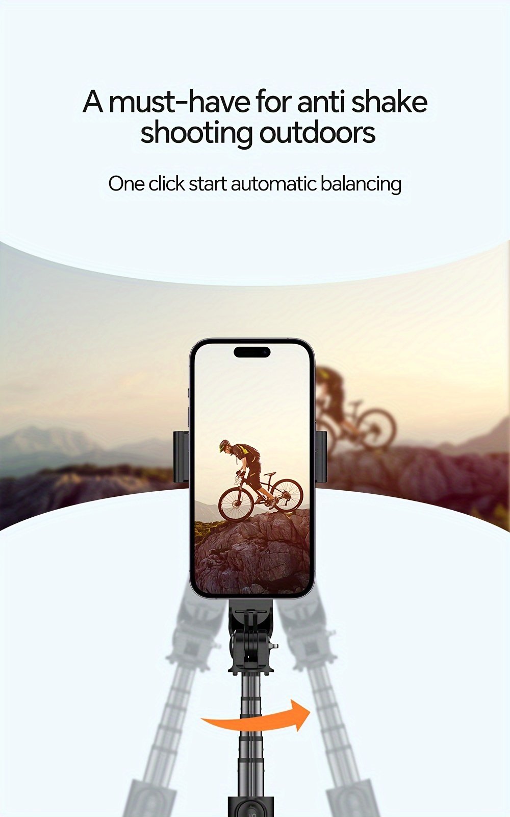 1pc Desiontal A6 1-Axis Handheld Gimbal Stabilizer with Wireless Remote, LED Beauty Light, Tripod Mount, Retractable Folding Selfie Stick for iPhone/Android - USB Charging, ≤36V, 400mAh Lithium Polymer Battery, ABS Material - Image 23