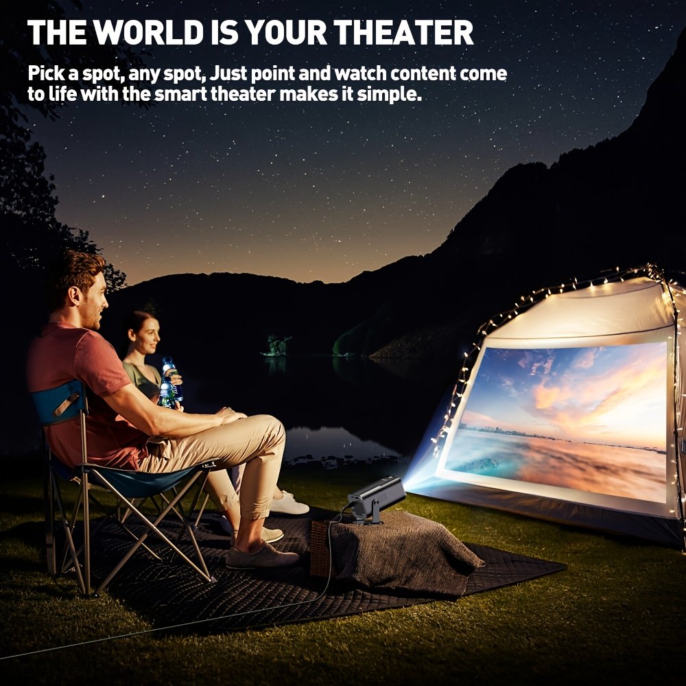 Ultra-Clear 4K Portable Wireless Projector - Perfect for Home Theater, Office & Parties | HDTV Compatible with USB & AV | Easy Setup | Ideal Christmas Gift - Image 10