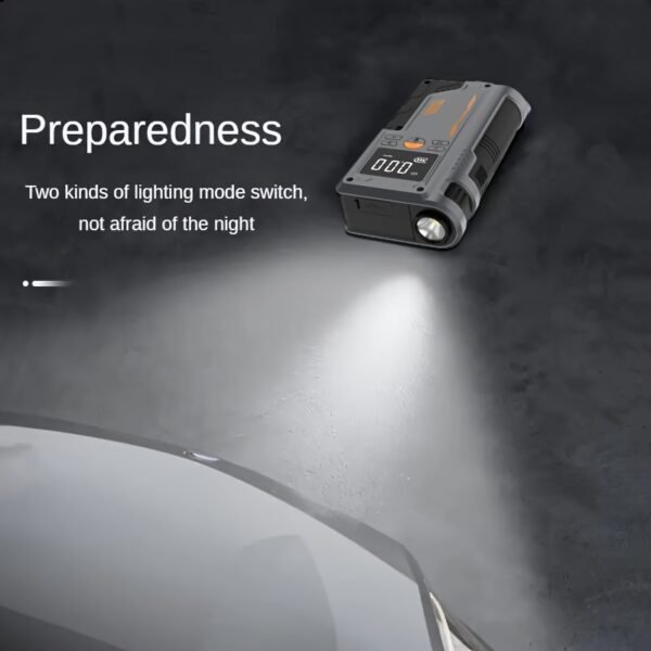 TENGQU Semi-Automatic Car Jump Starter with Portable Air Compressor, Multi-Function Tire Inflator, PVC Material, Non-Waterproof, USB Charging, Operating Voltage ≤36V, 2500A Peak for 12V Vehicles, 8L Gas/6.5L Diesel Engine - Christmas Festival Gift - Image 11