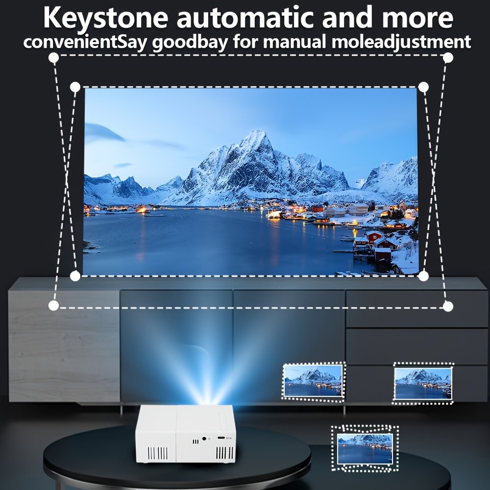 YLEEGS 3000+ Lumens Mini Projector, 1080P HD Portable Projector with Remote Control, Compatible with Multiple Devices for Home & Office Use - Perfect Christmas Gift - Image 6