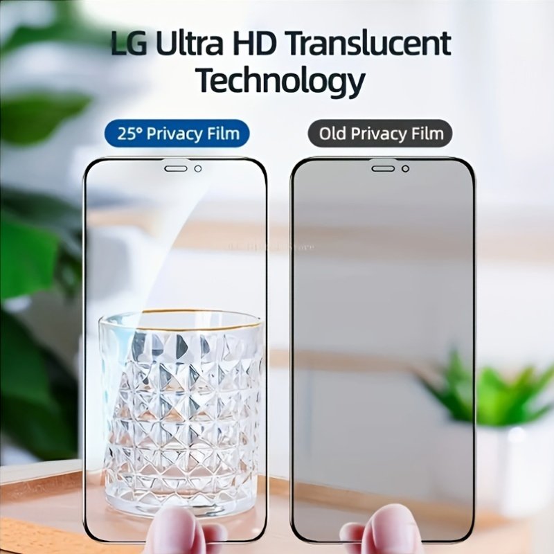 1pc 9D Tempered Glass Screen Protector for iPhone 7/8 Plus/X/XR/XS Max/11/12/14/15/16 Pro Max, Glossy Anti-Peep Full Coverage Privacy Screen Guard with Ultra HD Translucency Technology - Image 2