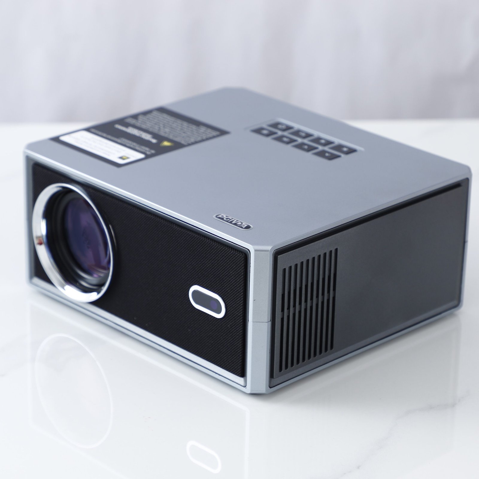 PGIVDA 1080P Full HD Projector, LCD Display, 3000-99999 Lumen Brightness, 16:9 Aspect Ratio, with Motorized Focus, 6G+2.4G WiFi, Table Mount, Button Control, Display Port, Built-in Speakers, 220-240V European Plug, for Home Theater, Outdoor Movies - Image 2