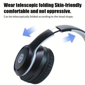 Headmounted built-in microphone 5.3 Lightweight foldable immersive sound quality, adjustable headband structure light no pressure head wrap ear muffs, support game call music suitable for gifts