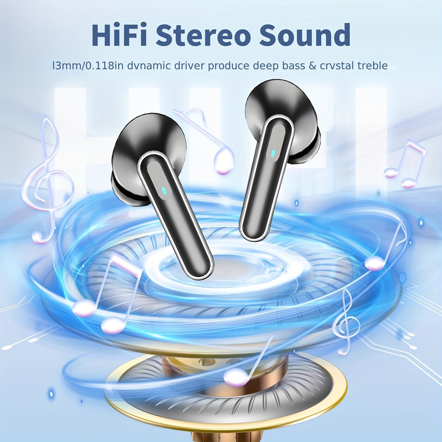 1 Pair LIFEBEE True Wireless Earbuds with Digital LED Power Display, TWS In-Ear Headphones with ENC Noise Cancelling, Built-in Condenser Mic, Sports Exercise Earphones with Deep Bass, Type-C Rechargeable Case, 300mAh Lithium Polymer Battery, Wireless Open - Image 18