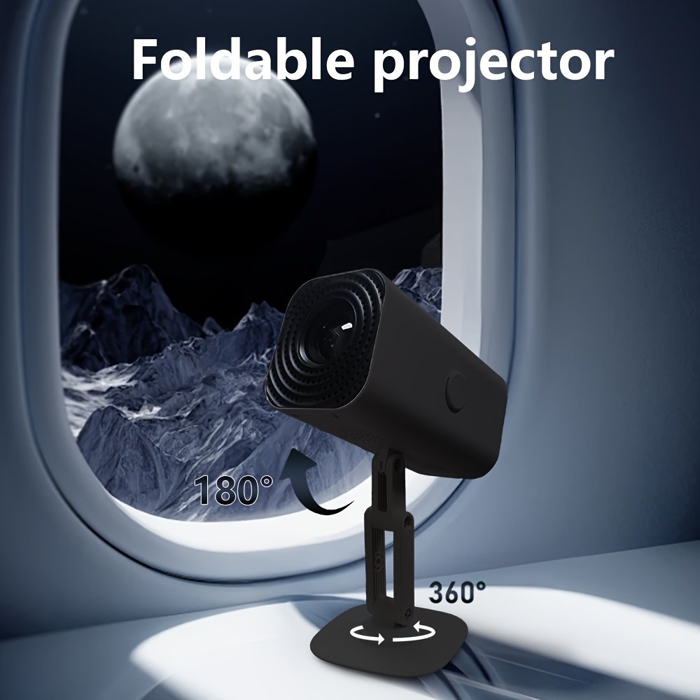 Compact HD Projector 1280x720P, 1800 Lumens, 180° Rotatable, Adjustable Table Mount, USB Powered, Wi-Fi, Built-in Speakers, Button Control, 16:9 Aspect Ratio, Ideal for Home Theater & Outdoor Use, Perfect Gift for Birthdays & Holidays - Image 14