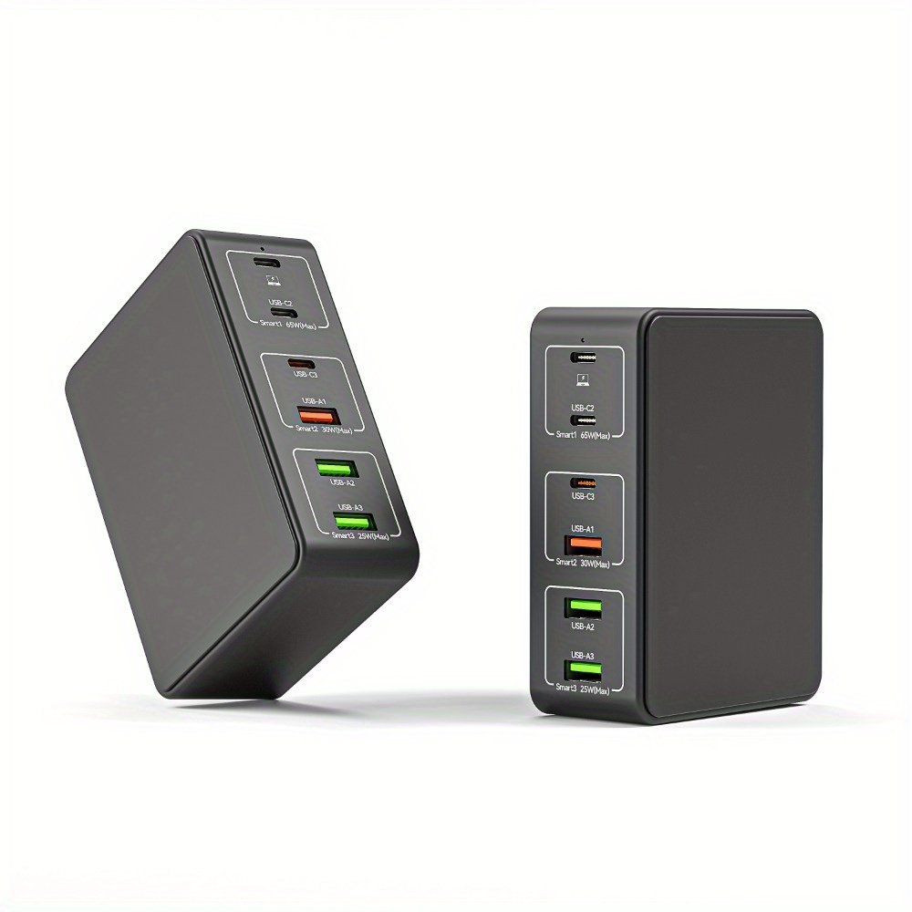 1pc FastChargePro 120W 6-Port USB Charger with 3 USB-C & 3 USB-A Ports, Multi-Device Fast Charging Station, Universal Compatibility, European Plug, 110V/220V Power Supply, for iPhone, iPad & More - Image 8