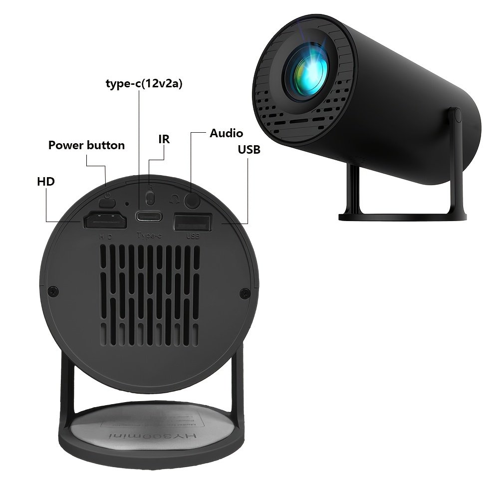Y300 Compact 720P Mini Projector - USB Powered, Portable & Compatible with iOS/Android Smartphones, Supports Power Banks for On-the-Go Movie Night, Sleek Design, Perfect Christmas Gift, Carry, Immediate Upgrade, Professional Visual Experience - Image 11