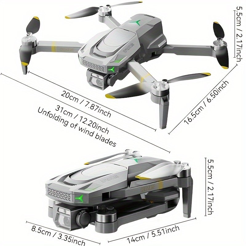 GD95 Brushless Motor Drone with Dual HD Cameras - Anti-Shake ESC, 360° Obstacle Avoidance, Hover Function, 120° Wide Angle Lens, 2.4GHz Signal, 100m Remote Control, 2000mAh Battery - Includes Spare Propeller, Storage Bag & Protective Cover