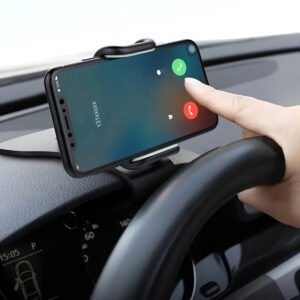 Support 360-Degree Rotation Universal Automobile Phone Holder, Anti-Slip Instrument Plate Holder, Suitable for iPhone, Samsung, Xiaomi, Oppo, Vivo, OnePlus, Using Durable ABS Material, Easy Installation, No Battery