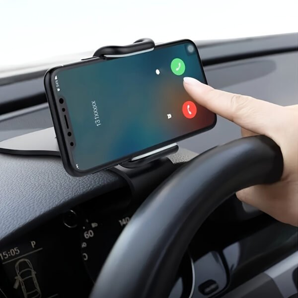 Support 360-Degree Rotation Universal Automobile Phone Holder, Anti-Slip Instrument Plate Holder, Suitable for iPhone, Samsung, Xiaomi, Oppo, Vivo, OnePlus, Using Durable ABS Material, Easy Installation, No Battery