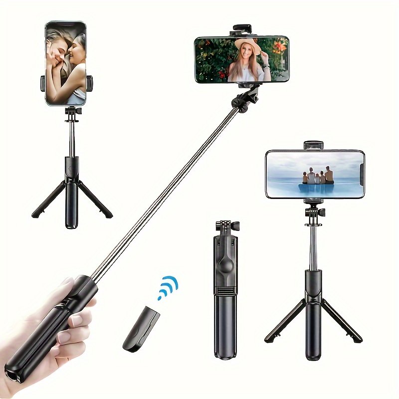 Stainless Steel Selfie Stick Tripod with Wireless Remote, 360° Rotation, Waterproof, Handheld & Tripod Stand Combo, Portable Anti-Shake Monopod for Travel, Live Streaming, and Photography - Image 7