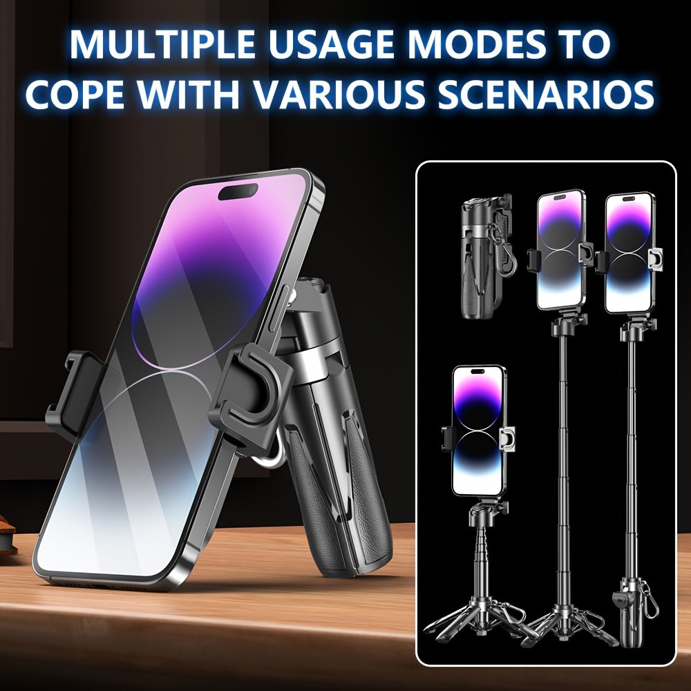 16-inch Extendable Selfie Stick with Wireless Remote, Smartphone Tripod Stand, 360° Rotating, One-Click Expandable, DSLR Style Handle, ABS Waterproof, for iPhone/Samsung/Android, Ideal for Concerts, Travel, Hiking, Live Streaming - Image 7