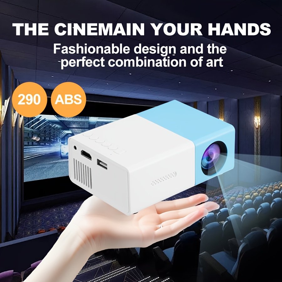 ZNLYRION Compact Smart Projector - USB Powered, 1080P HD, with Remote Control & Mobile Wireless Screen Sharing, Ideal for Home Theater, Office Presentations, Parties & Holiday Gifts - Image 6