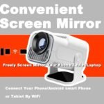 W WUDUNG HY320 Mini Projector - 720P HD, Wireless 5.0 & WiFi6, Portable Cinema with 180° Rotation, W WUDUNG