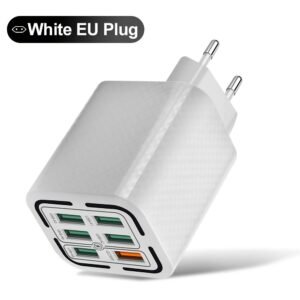 GUSEYEE 46W 6USB Charger Mobile Phone Adapter, Suitable for iPhone for Samsung for Xiaomi Portable Wall Charger.