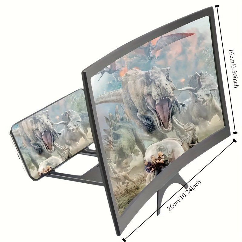14-Inch 3D Smartphone Magnifier: HD Curved Screen Amplifier with Foldable Stand, Compatible with All Smartphones - Portable Movie, Video, and Gaming Display Accessory, Battery-Free - Image 13