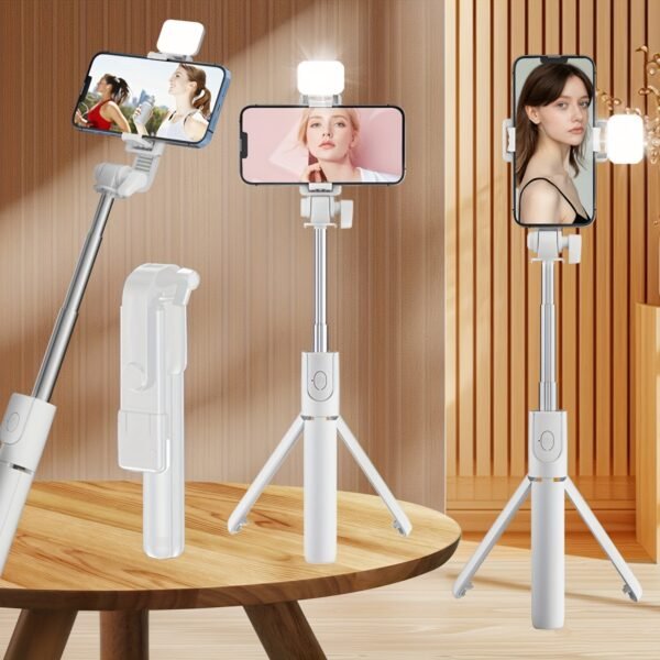Selfie Stick with Tripod Stand, Portable Wireless Remote Control, 36V Battery Operated, Mini Size for Travel, Essential for Mobile Photography and Videography - Image 3